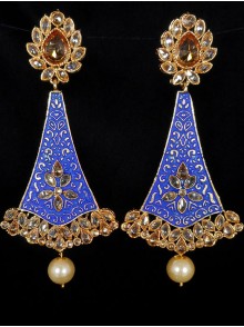 Reverse Ad Earrings With Meenakari Work